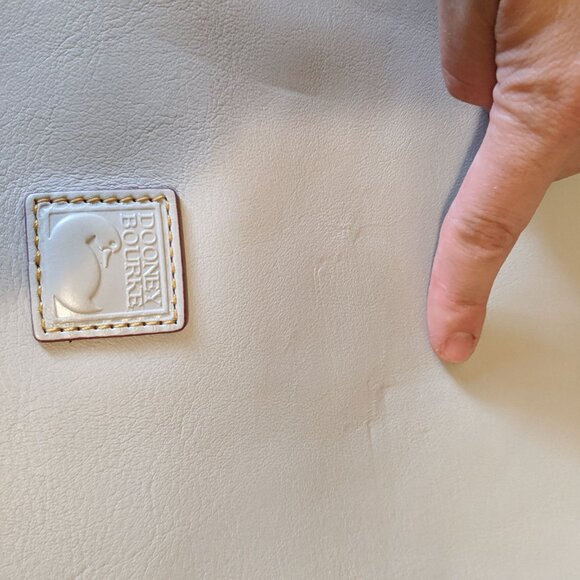 Cream leather tote, slouchy summer bag, large neutral purse - Picture 9 of 10